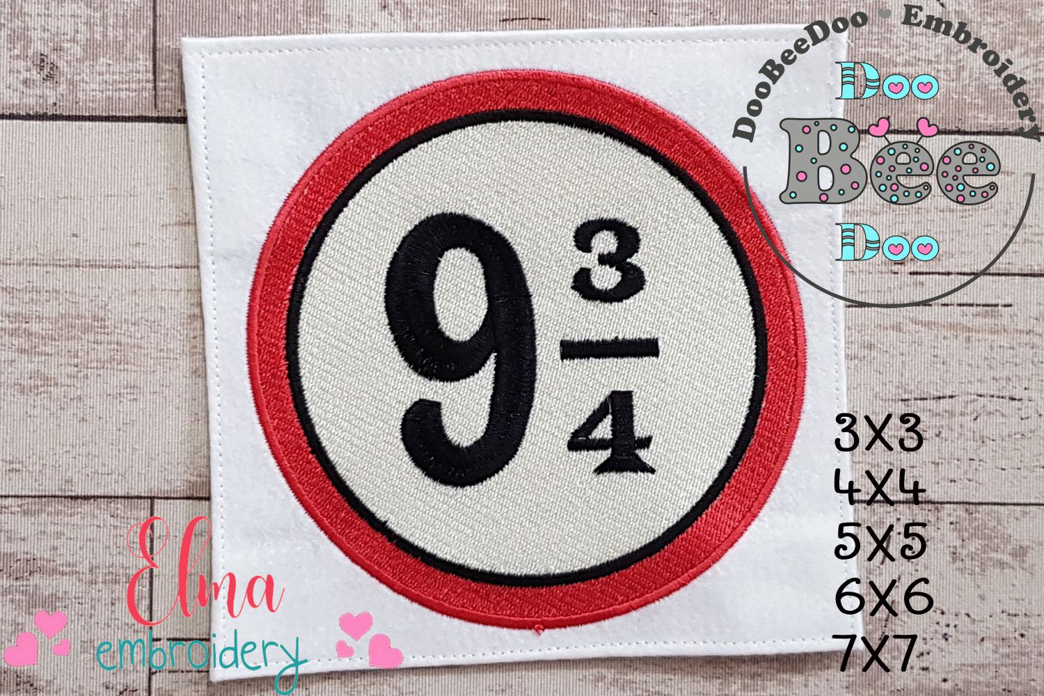 Platform 9 3/4 - Fill Stitch - Machine Embroidery Design – DooBeeDoo ...