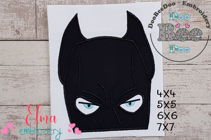 Batman Face - Applique Embroidery