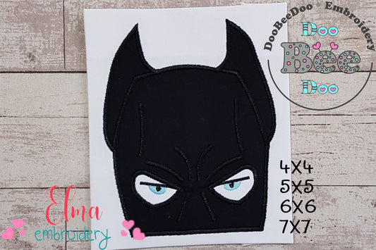 Batman Face - Applique Embroidery