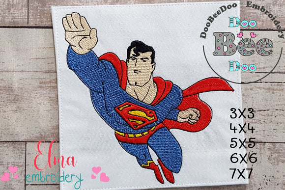 Superman - Fill Stitch Embroidery