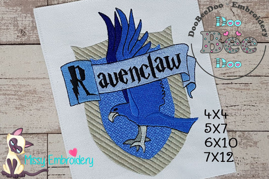 School of Magic Ravenclaw - Fill Stitch - Machine Embroidery Design