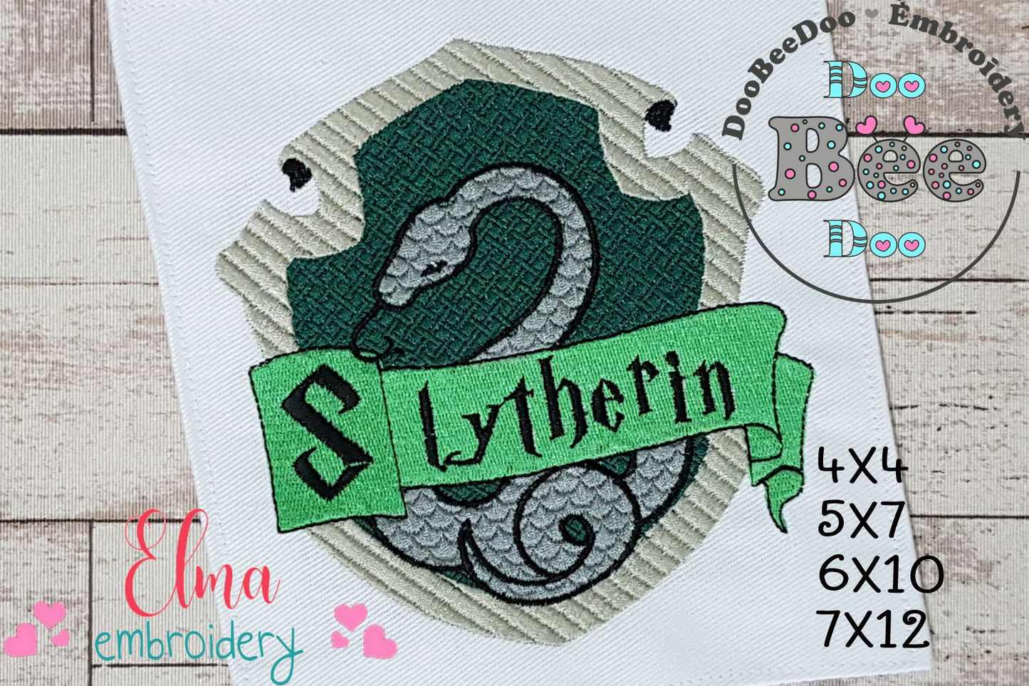 School of Magic Slytherin - Fill Stitch - Machine Embroidery Design