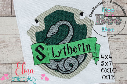 School of Magic Slytherin - Fill Stitch - Machine Embroidery Design