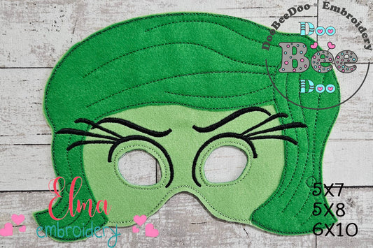 Inside Out Disgust Mask ITH Project - Applique - Machine Embroidery Design