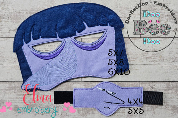 Inside Out Ennui Mask and Bracelet ITH Project - Applique - Machine Embroidery Design