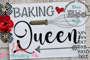 Baking Queen - Fill Stitch - Machine Embroidery Design