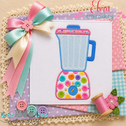 Kitchen Blender - Appliqué - Machine Embroidery Design