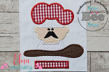 Cuisine Chef with Wood Spoon - Applique