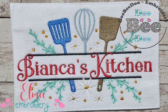 Kitchenware Kitchen Split - Fill Stitch Embroidery