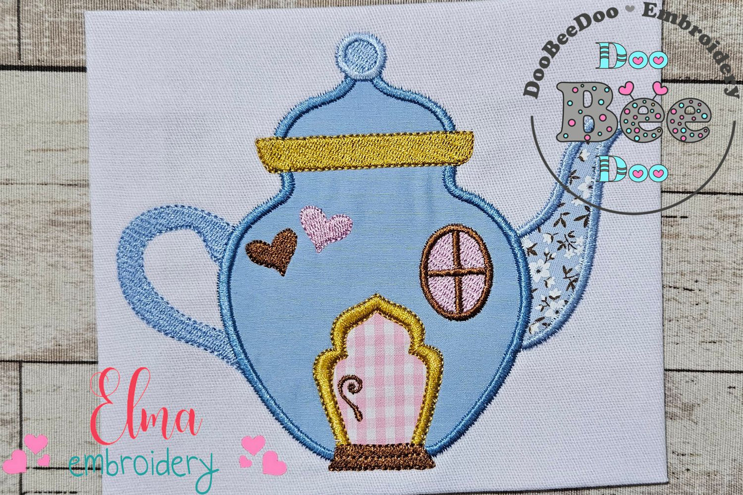 Teapot Fairy House - Applique