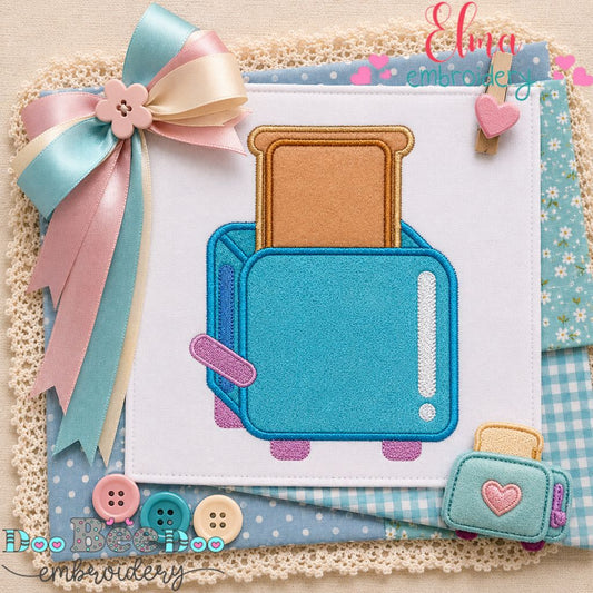 Breakfast Toaster - Appliqué - Machine Embroidery Design