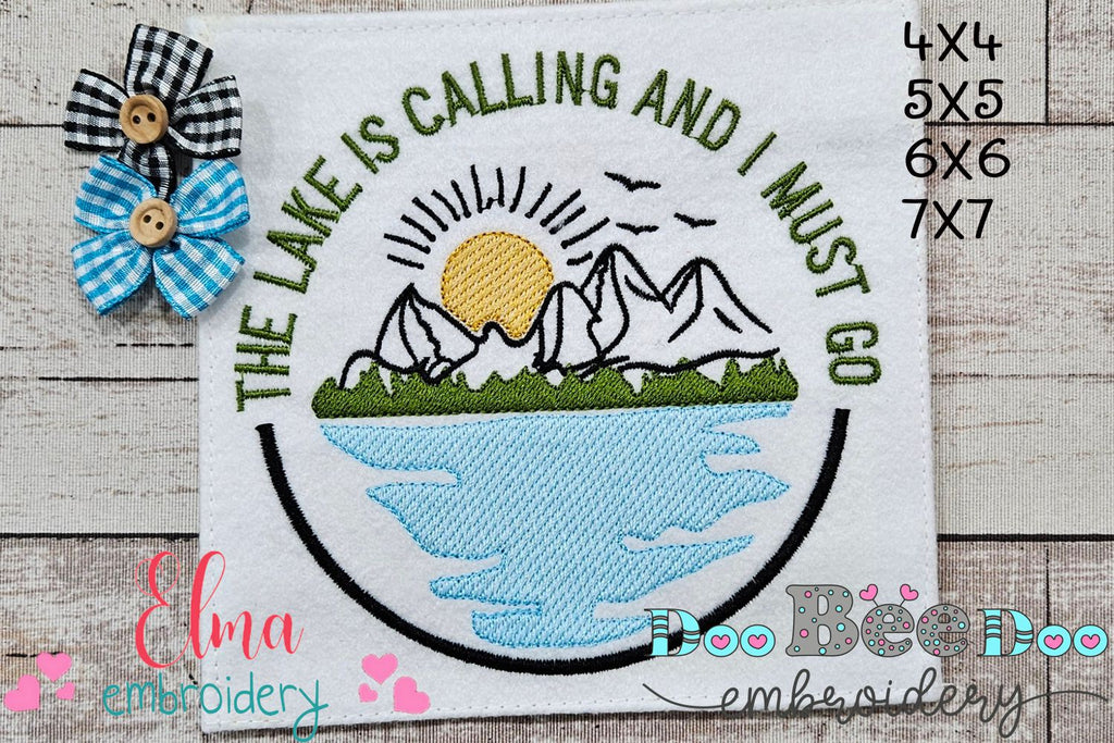 The Lake is Calling and I Must Go - Fill Stitch - Machine Embroidery Design