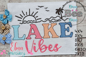 Lake Vibes - Fill Stitch - Machine Embroidery Design