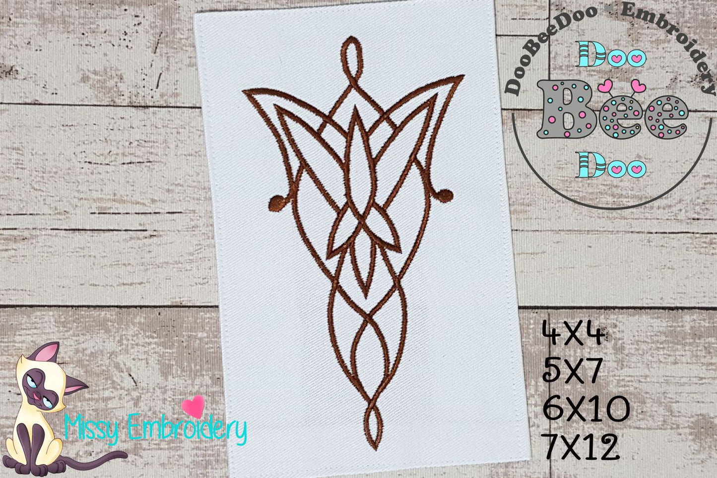 Evenstar The Lord of the Rings - Fill Stitch - Machine Embroidery Design