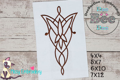 Evenstar The Lord of the Rings - Fill Stitch - Machine Embroidery Design