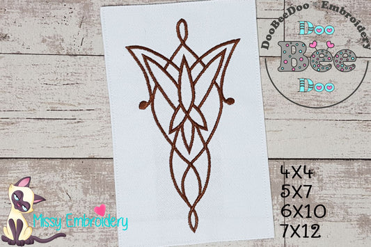 Evenstar The Lord of the Rings - Fill Stitch - Machine Embroidery Design
