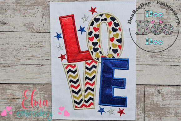 Love and Stars  - Applique