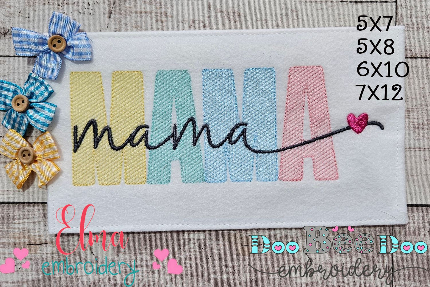 Mama - Sketch Stitch - Machine Embroidery Design