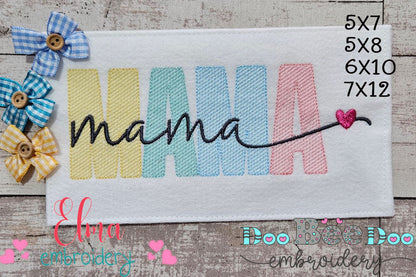 Mama - Sketch Stitch - Machine Embroidery Design