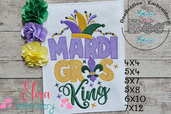 Mardi Gras King - Fill Stitch - Machine Embroidery Design