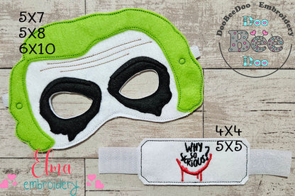 🃏 Joker Mask and Bracelet – ITH Project – Machine Embroidery Design