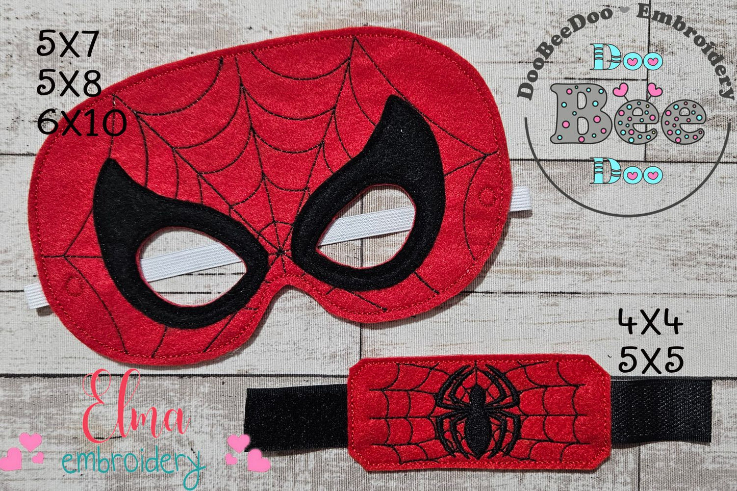 Spider Powers On! 🕷️ - ITH Mask and Bracelet - Machine Embroidery Design