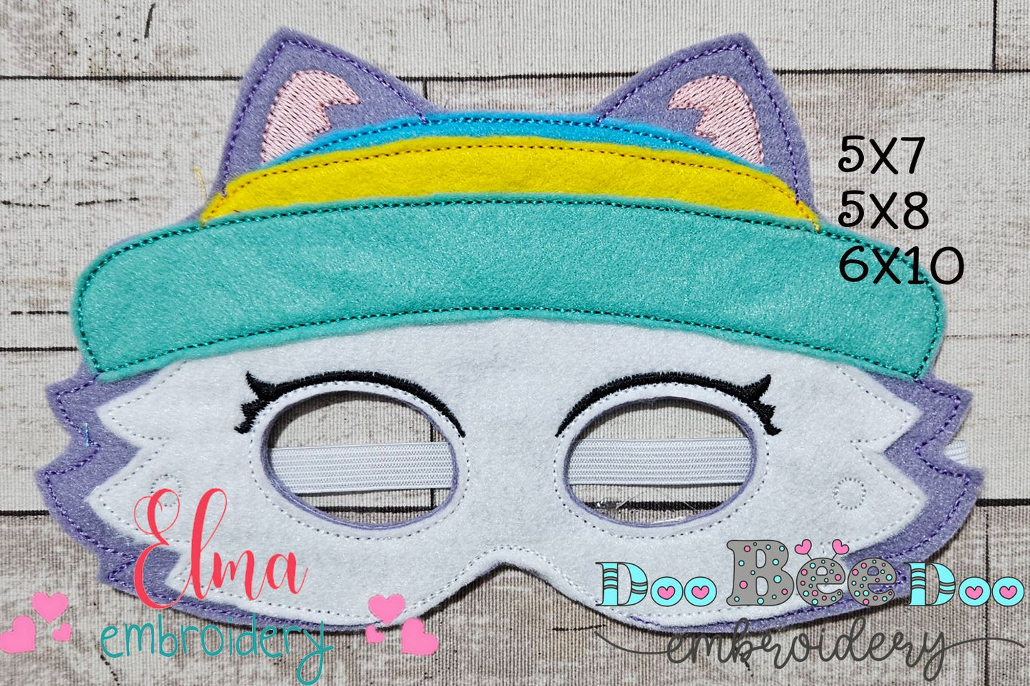 Everest the Snow Pup ❄️ Mask – ITH Project – Machine Embroidery Design