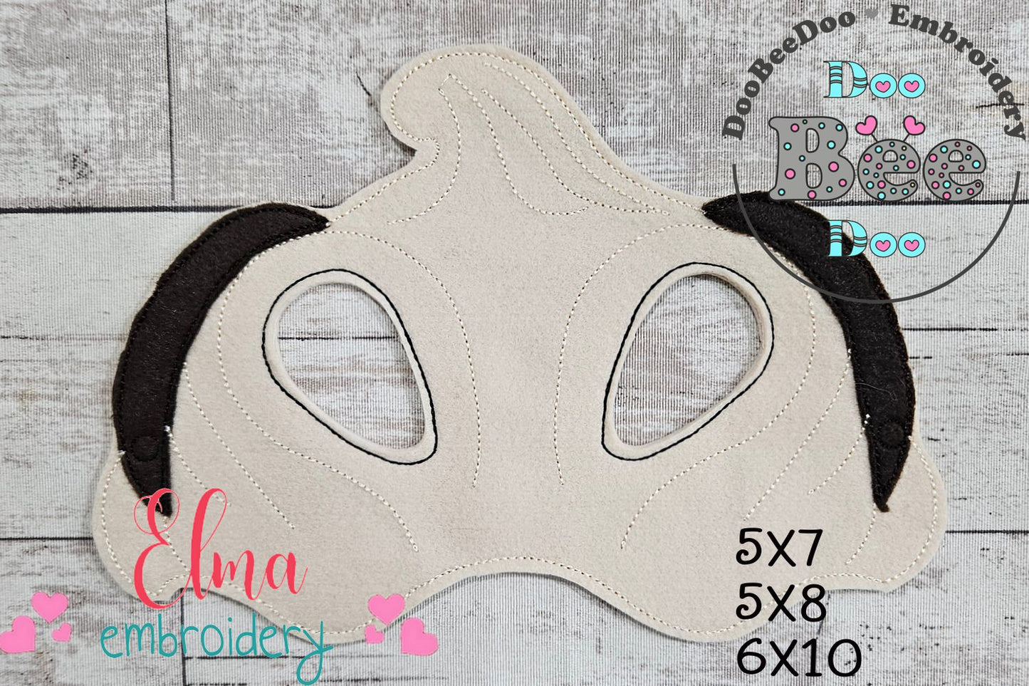 Beetlejuice Masks ITH Project - Applique - Set of 4 Designs - Machine Embroidery Design