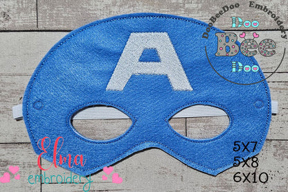 🦸‍♂️Star-Spangled Hero Set🛡️ – ITH Project – Mask & Bracelet – Machine Embroidery Design