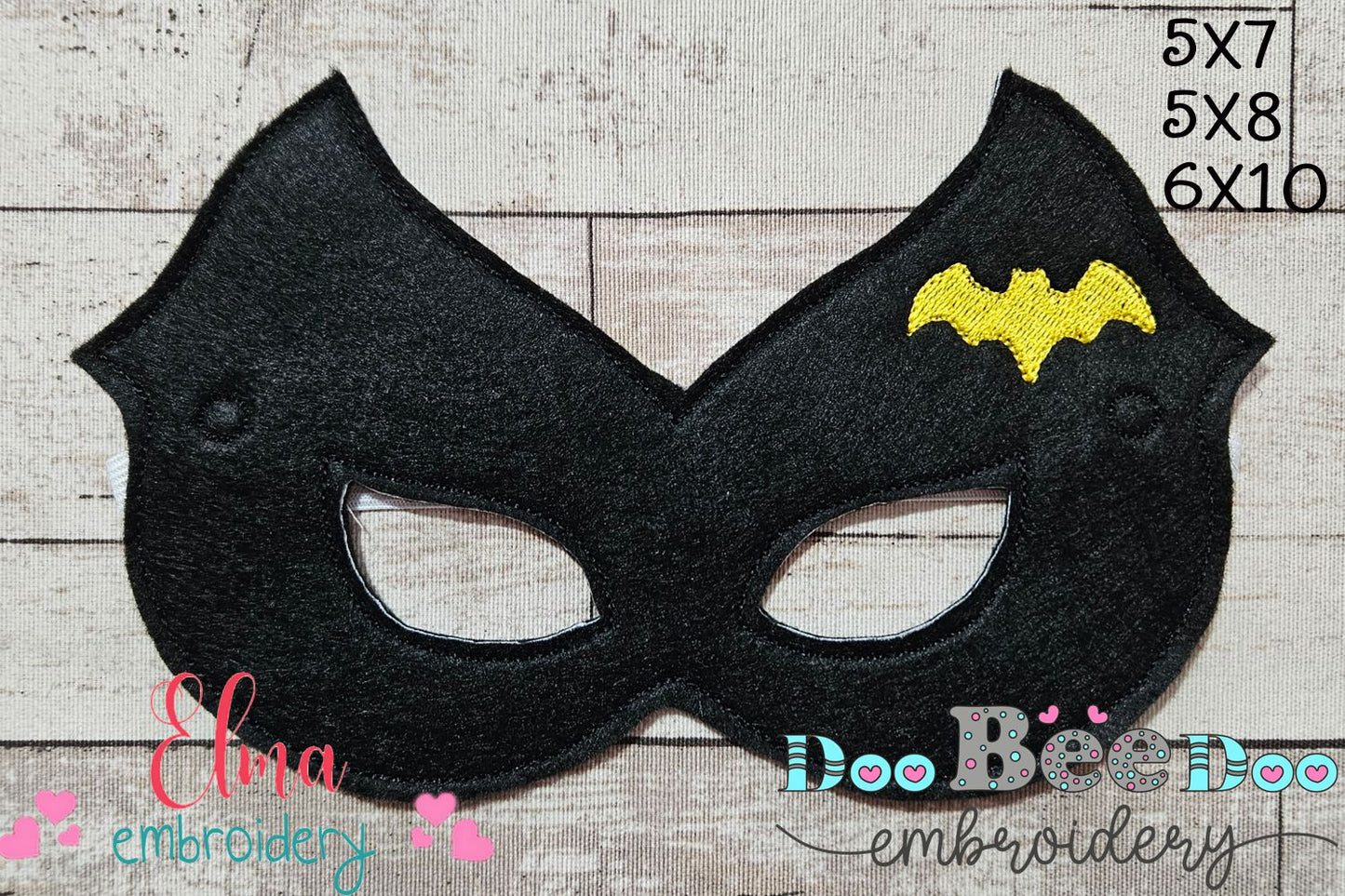 🦇 Batgirl Mask and Bracelet – ITH Project  - Machine Embroidery Design