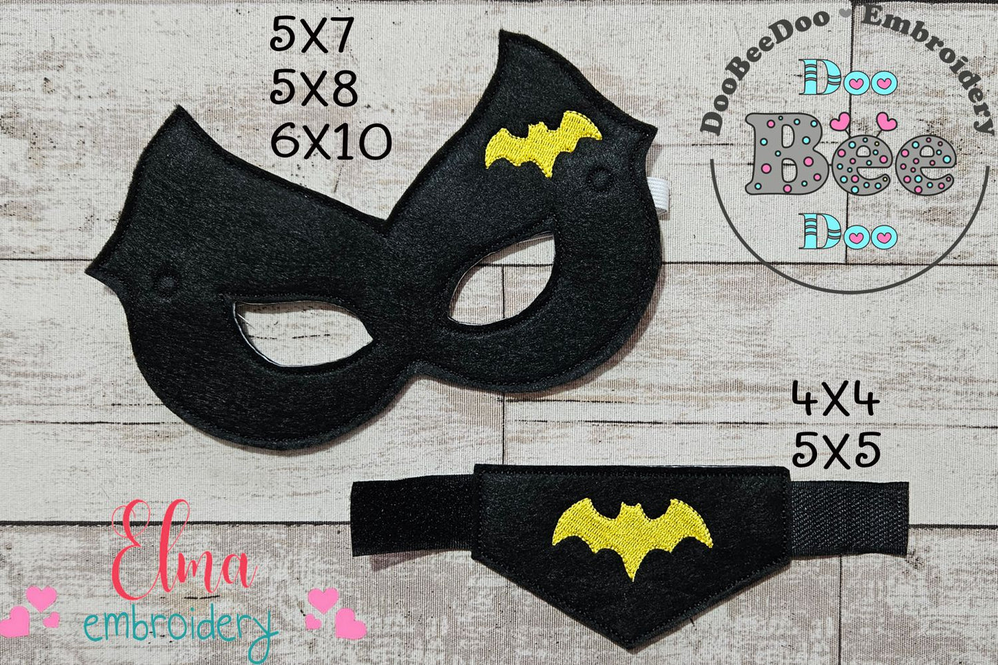 🦇 Batgirl Mask and Bracelet – ITH Project  - Machine Embroidery Design