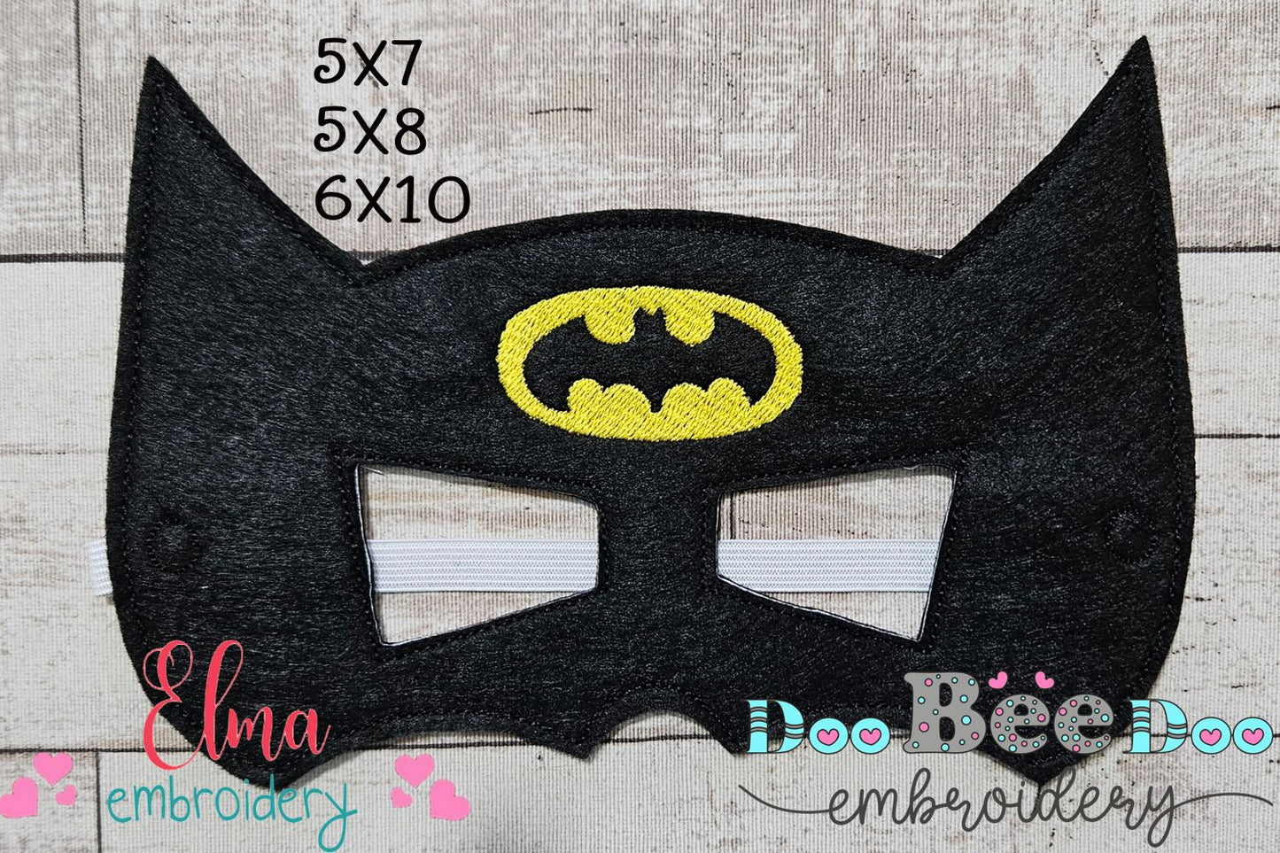 🦇 Batman Hero Mask & Cuff – ITH Project – Machine Embroidery Design