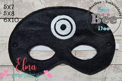 🎯 Hit the Target! Bullseye Mask & Bracelet - ITH Felt - Machine Embroidery Design