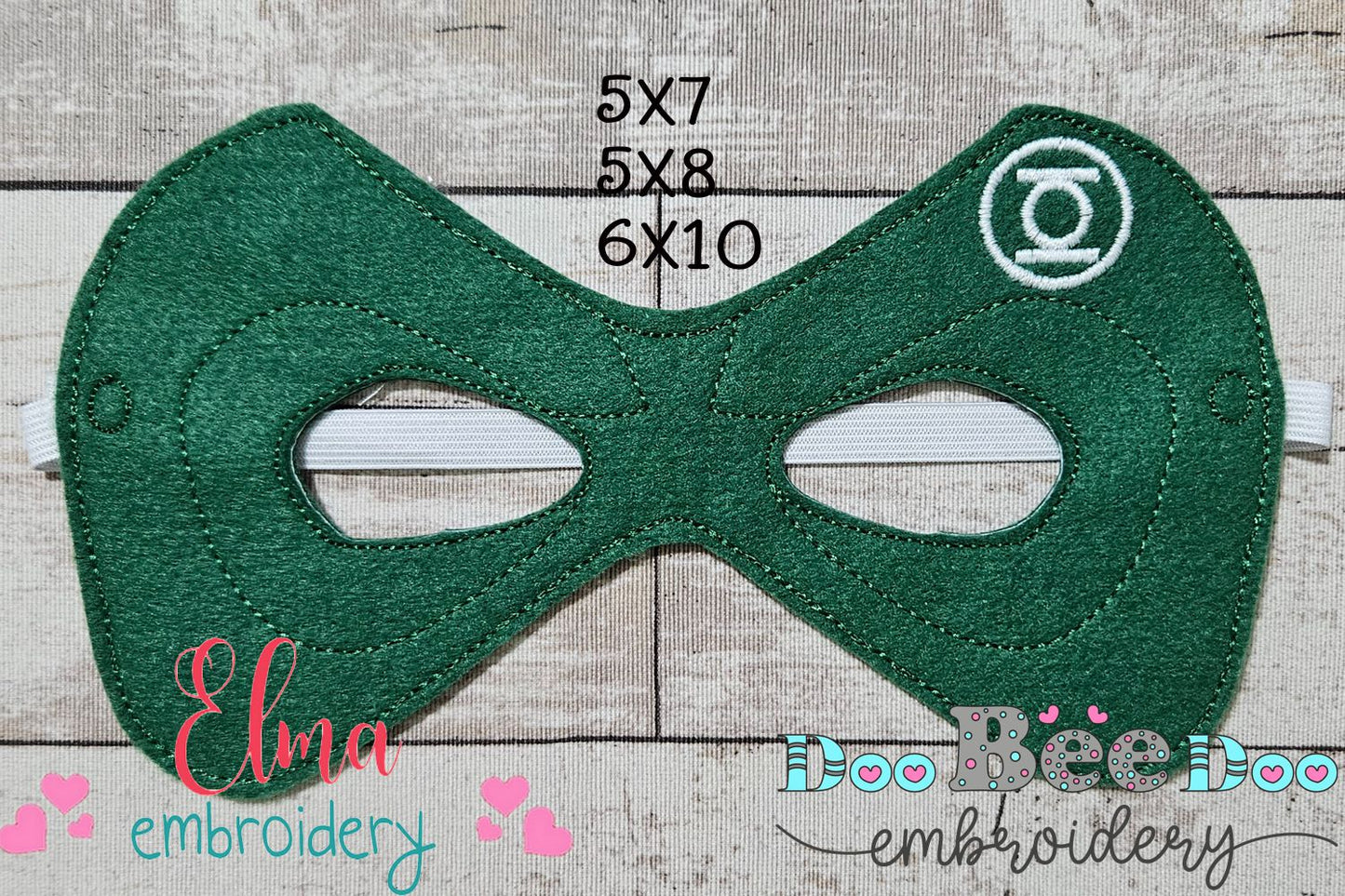 🟢 Green Lantern Hero Mask 🦸 – ITH Project – Machine Embroidery Design
