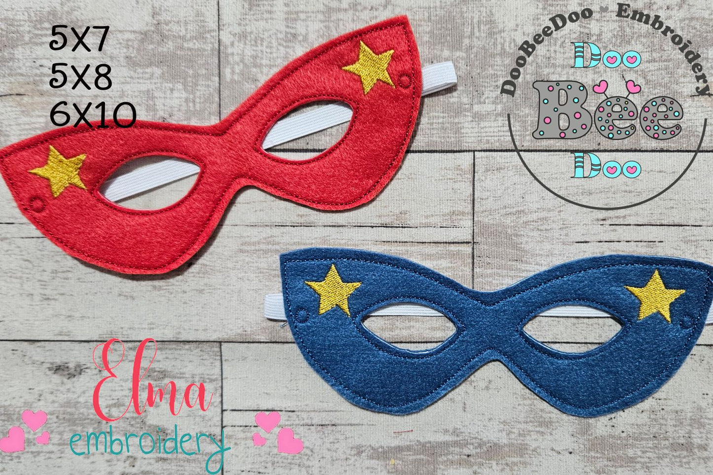 🌟 Mighty Girl Mask – ITH Project – Machine Embroidery Design