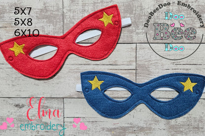 🌟 Super Star Girl Mask & Bracelet - ITH Project - Machine Embroidery Design