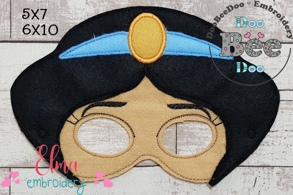 Princess Jasmine Mask - ITH Project - Machine Embroidery Design