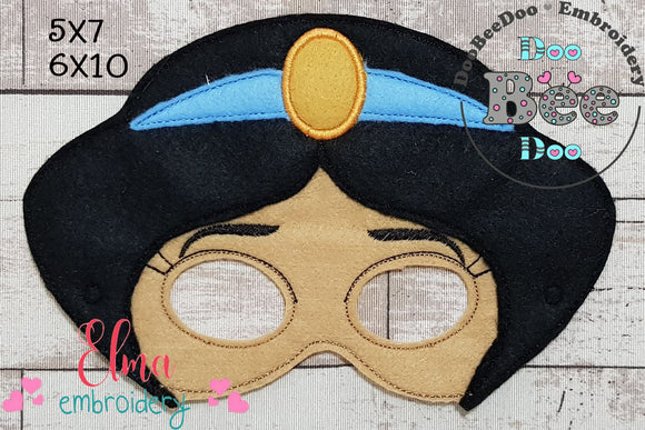 Princess Jasmine Mask - Applique Embroidery