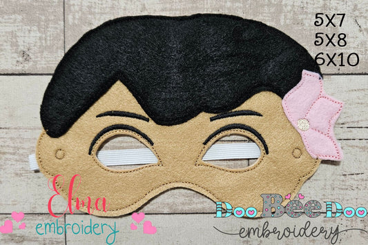 🌸 Aloha Lilo Mask – Felt Mask – ITH Project – Machine Embroidery Design