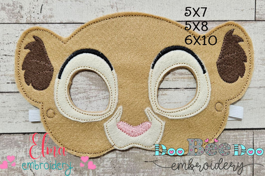 Nala's Brave Heart 🦁 Mask – ITH Project – Machine Embroidery Design