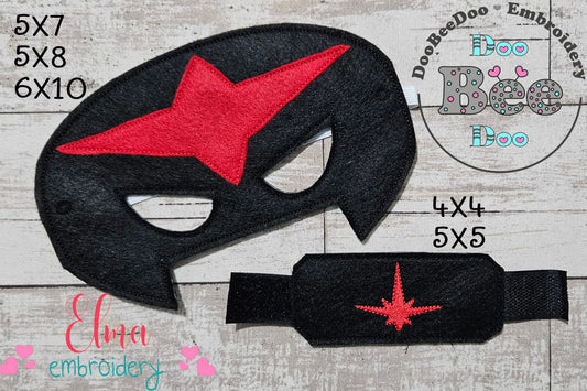 💫 Super Nova Power! Mask + Bracelet – ITH Project – Machine Embroidery Design