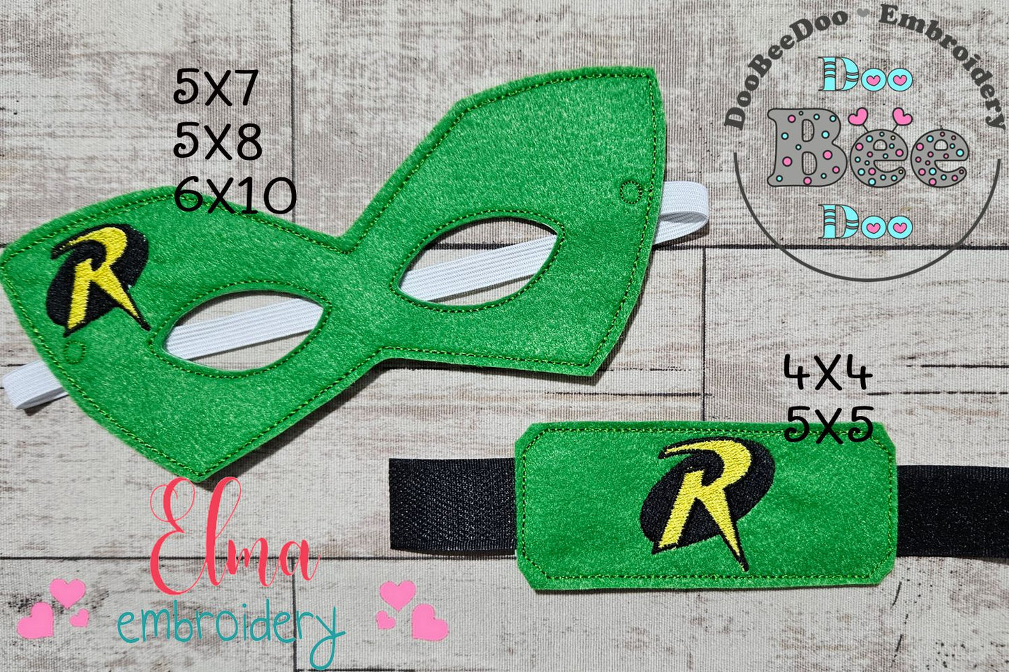 🦸‍♂️ Dynamic Duo Ready! Robin Mask & Bracelet - ITH Project - Machine Embroidery Design