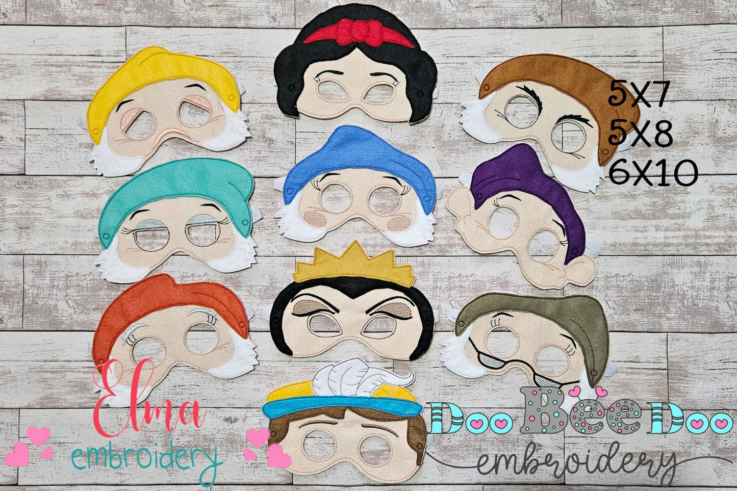 Snow White Collection Mask – Appliqué – ITH Project