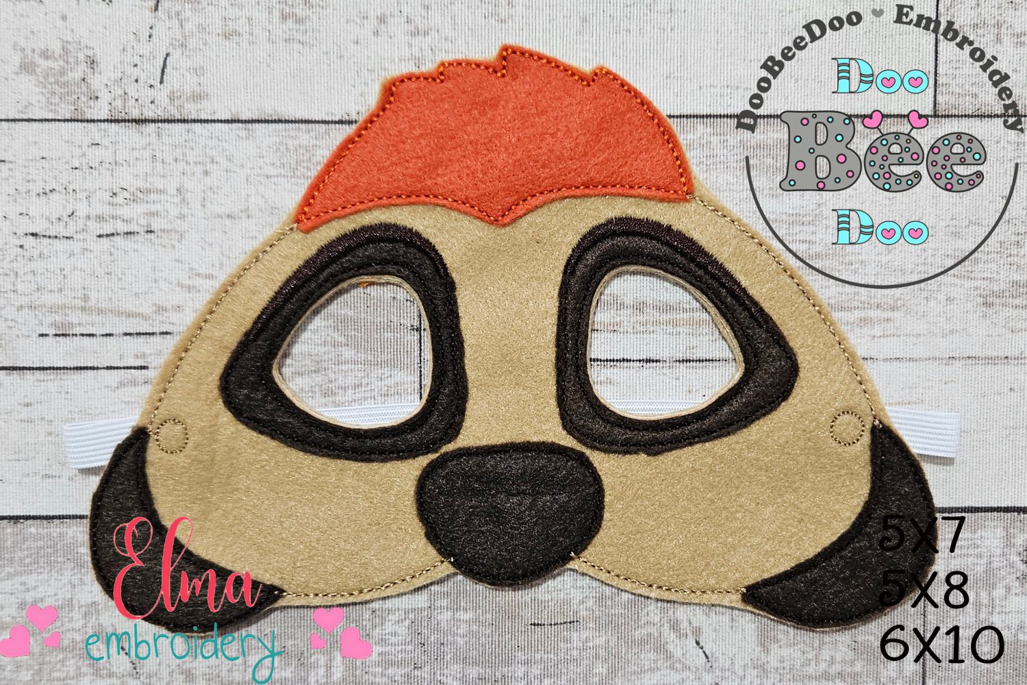 Timón Face Mask – The Lion King Style 🐒 – ITH Project – Machine Embroi ...
