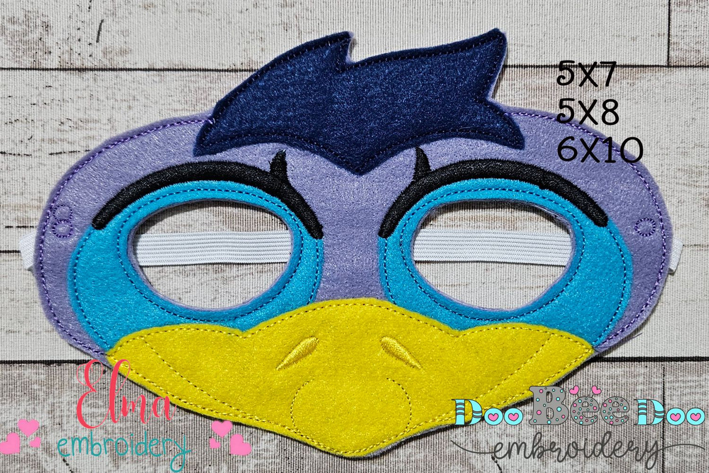 Zazu the Wise Bird Mask - ITH Project - Machine Embroidery Design