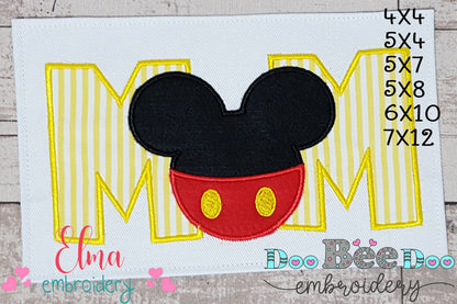 Mouse Ears Boy Mom - Applique Embroidery