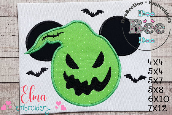 Oogie Boogie Mouse Ears Boy - Applique Embroidery