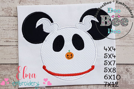 Mouse Ears Boy as Zero - Applique Machine Embroidery Design