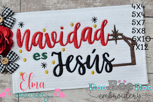 Navidad es Jesus - Fill Stitch - Machine Embroidery Design