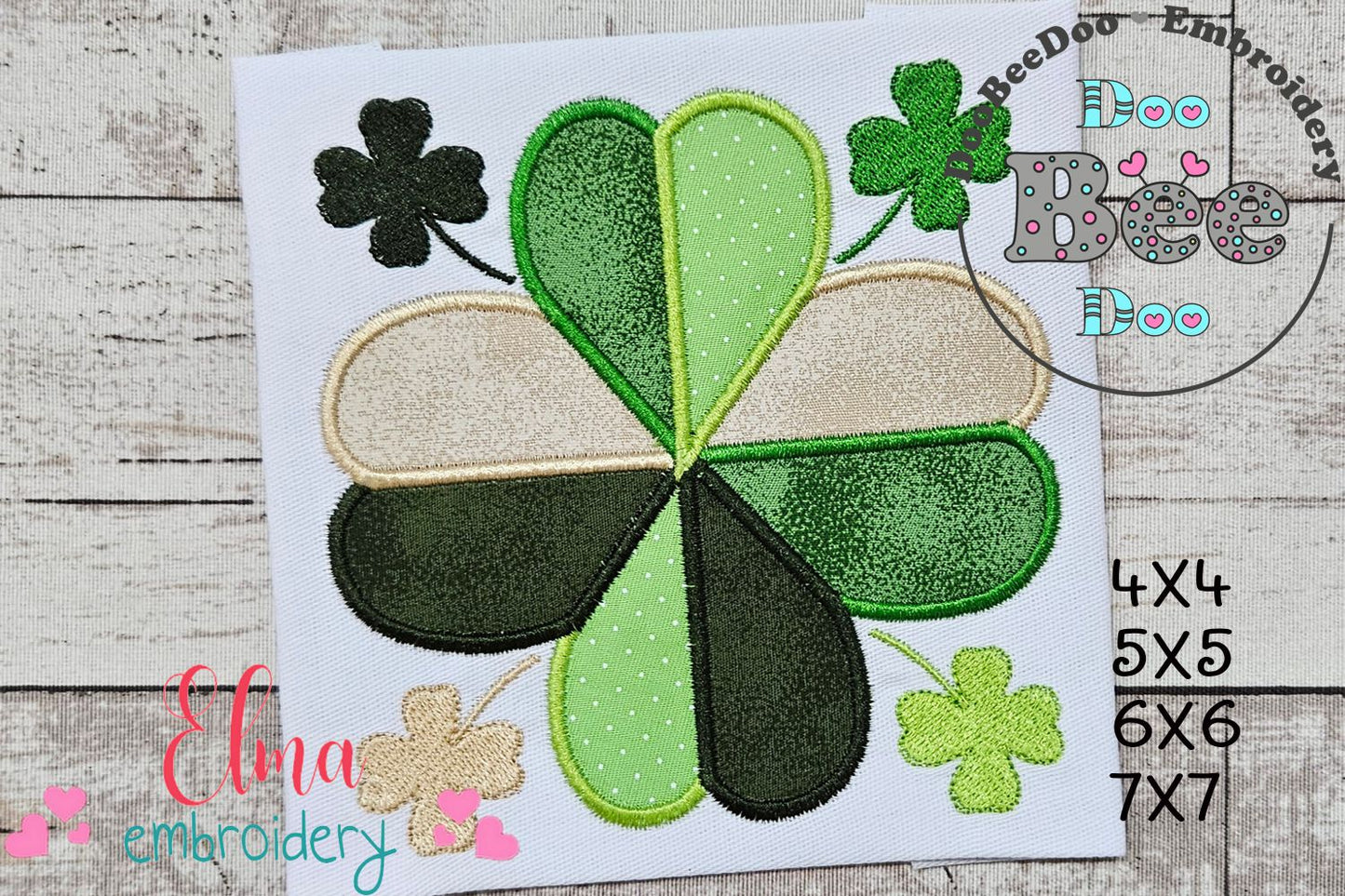 Shamrock Clover - Applique - Machine Embroidery Design